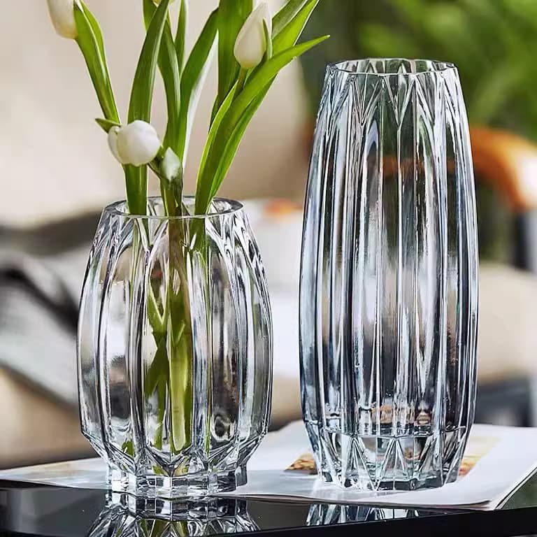 Nordic Clear Glass Vase detail 12
