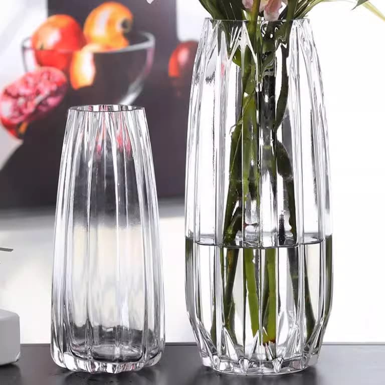 Nordic Clear Glass Vase detail 14