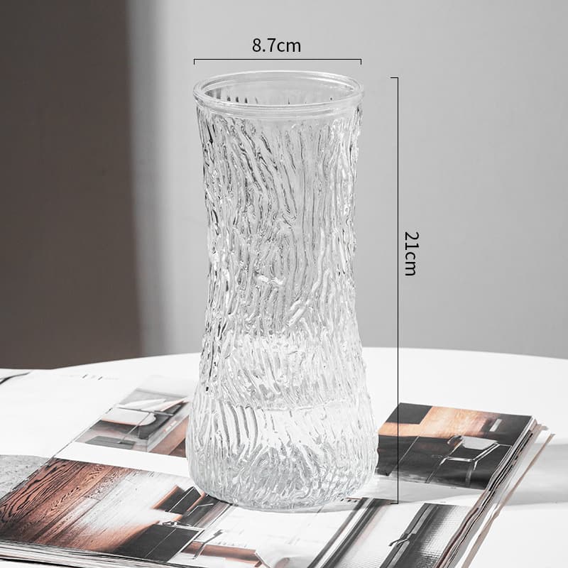 Ribbed Waist Glass Vase detail 4