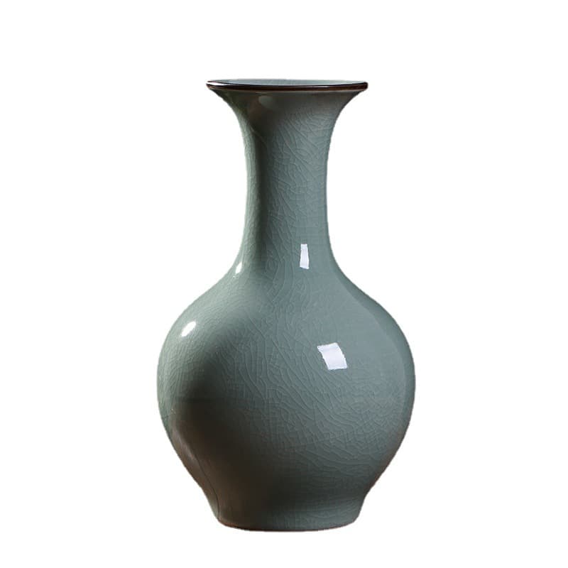 Celadon Crackle Glaze Porcelain Vase detail 3