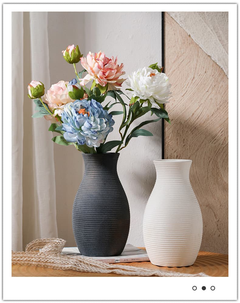 Threaded Antique Ceramic Vase detail 6